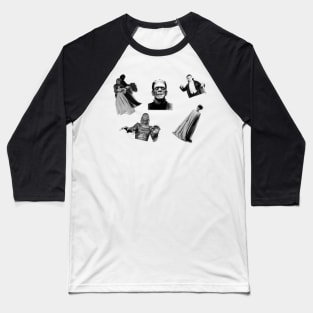 Universal Monsters Montage Baseball T-Shirt